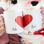Personalised Love Heart Mug Set, thumbnail 1 of 12