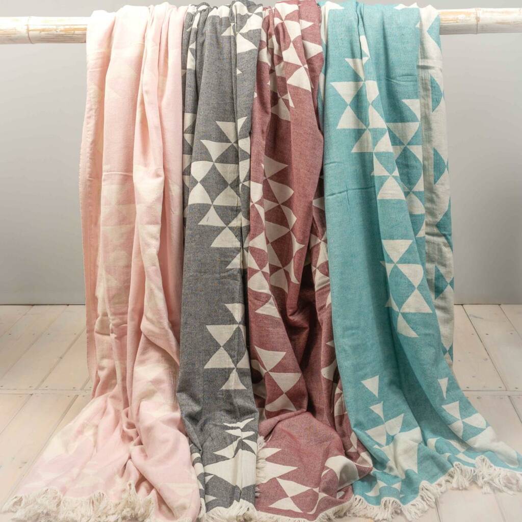 Tribal Style Reversible Cotton Blanket By My Little Wish