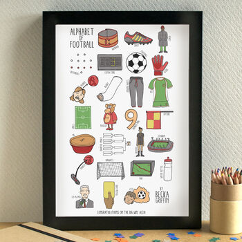 Football Alphabet Art Print Unframed, 2 of 3