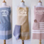Personalised Set Of Kitchen Apron And Tea Towel, thumbnail 7 of 12