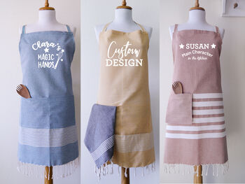 Personalised Set Of Kitchen Apron And Tea Towel, 7 of 12