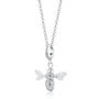 Sterling Silver Bee Charm Necklace, thumbnail 2 of 9