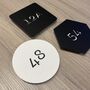 Monochrome Laser Cut Square House Number, thumbnail 8 of 11