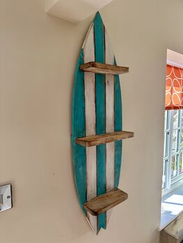 Handpainted 1m Surfboard Surfing Wall Shelves Home Decor, 7 of 9