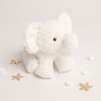 Gift Boxed White Soft Plush Elephant Toy, 3 of 4