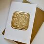 Handmade Lunar New Year Of Snake 2025 Gold Card, thumbnail 3 of 4