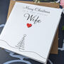 Personalised Handmade Christmas Card For Special Wife, thumbnail 1 of 4