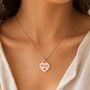 Personalised Heart Pendant Necklace Engrave Name Symbol, thumbnail 4 of 7