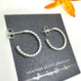 Silver Twist Hoop Earrings, thumbnail 3 of 7