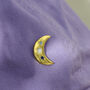 Crescent Moon Enamel Pin Badge, thumbnail 8 of 8