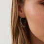 Sterling Silver Crown Textured Molten Hoop Earring, thumbnail 9 of 11