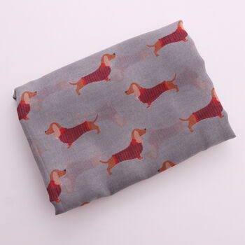 Personalised Gift Box Scarf With Puppy Design, 2 of 3