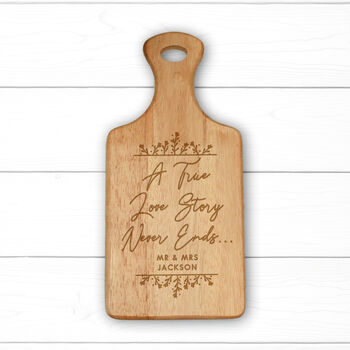 Personalised True Love Story Wooden Paddle Board, 2 of 4