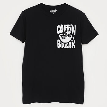 Coffin Break Men's Halloween T Shirt, 5 of 10