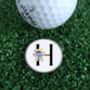 Personalised Initial And Flowers Golf Ball Marker, thumbnail 1 of 2