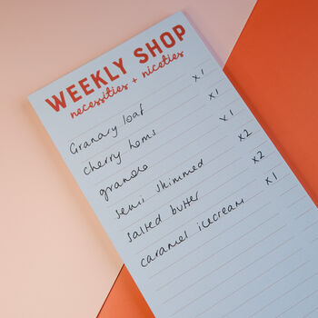 Necessities And Niceties Weekly Shopping List Pad, 2 of 6