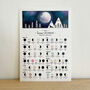 Moon And Stars 2022 Calendar A4 Print, thumbnail 2 of 2
