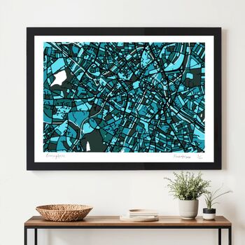 Personalised Birmingham Art Map Gift | Hand Drawn Birmingham Wall Art | Contemporary City Map, 3 of 7