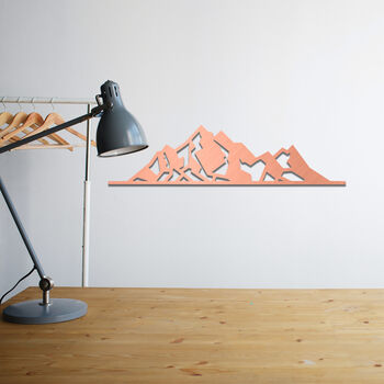 Minimalist Mountain Range Art: Wooden Geometric Decor, 4 of 9