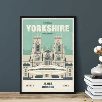 Personalised Yorkshire Marathon Print, Unframed, 2 of 5