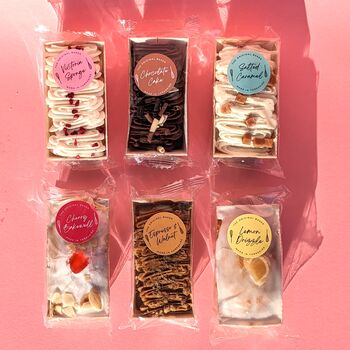 Personalised Six Mini Loaf Cakes Valentine's Day Gift Box, 5 of 6