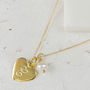 Gold Initial Charm Necklace With Birthstone, thumbnail 9 of 12