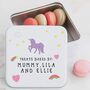 Personalised Metal Square Unicorn Baking Tin, thumbnail 2 of 3