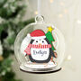 Wooden And Glass Personalised Santa Bauble, thumbnail 4 of 4