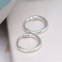 Tiny Creole Huggie Hoop Earrings In Sterling Silver, thumbnail 3 of 12