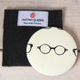 Glasses Print Handbag Mirror With Pouch, thumbnail 2 of 6