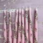Hand Painted Pink Rose Garland Candles, thumbnail 3 of 5