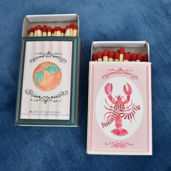 Lobster And Orange Mini Matches, 5 of 7