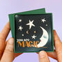 You Are Magic Star And Moon Gold Plated Earrings, thumbnail 1 of 7