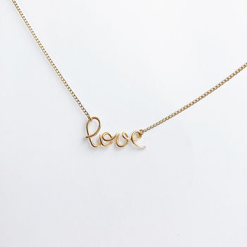 'Love' 14 K Gold Filled Necklace, 7 of 9