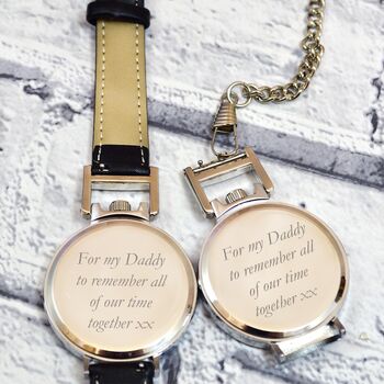 Engraved Men's Watch That Converts To A Pocket Watch, 6 of 9