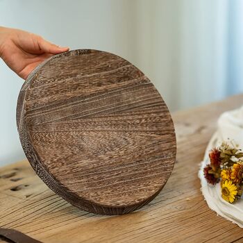 Small Decorative Wooden Tray Plate, 4 of 7