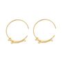 Sterling Silver Dachshund Dog Hoop Earrings, thumbnail 4 of 6