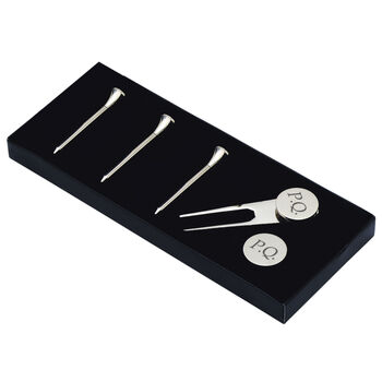 Personalised Silver Plated Golf Tee Gift Set, 3 of 3