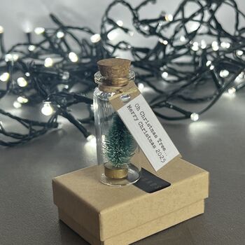 Tiny Christmas Tree Keepsake With Personalised Message, 2 of 12