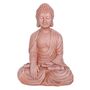 Terracotta Effect 52cm Sitting Garden Buddha, thumbnail 2 of 3