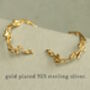 Olive Branch Small Gold Hoop Earrings, thumbnail 2 of 6