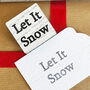 Square Let It Snow Rubber Stamp Christmas Craft, thumbnail 6 of 6