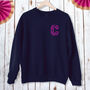 Personalised Leopard Print Sweatshirt In Neon Pink, thumbnail 1 of 3