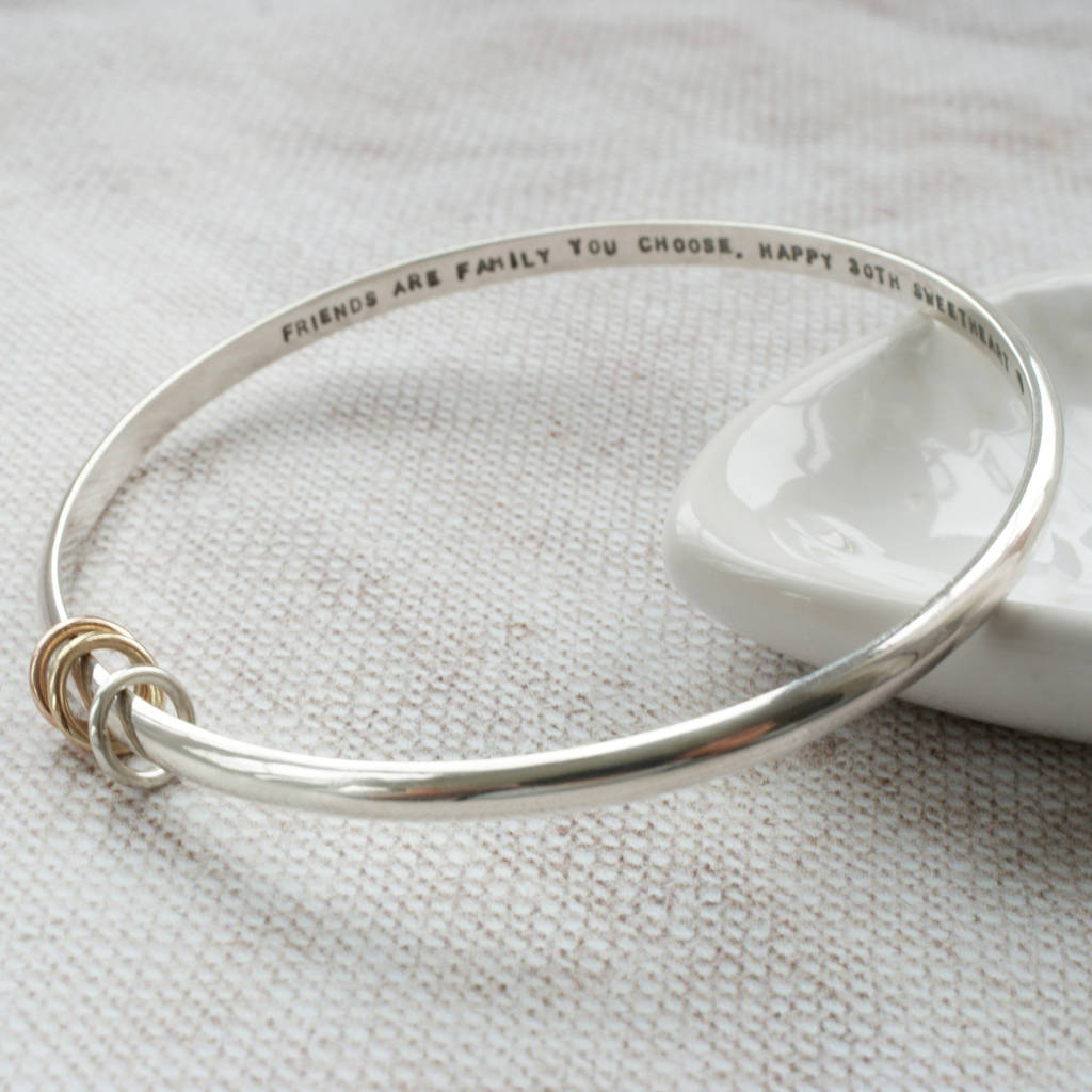 Personalised Silver 40th 50th Birthday Bracelet, 1 of 5