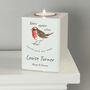 Personalised Robins Appear Memorial Tea Light Holder, thumbnail 2 of 4