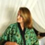Peacock Green Batik Kimono Robe, thumbnail 1 of 7