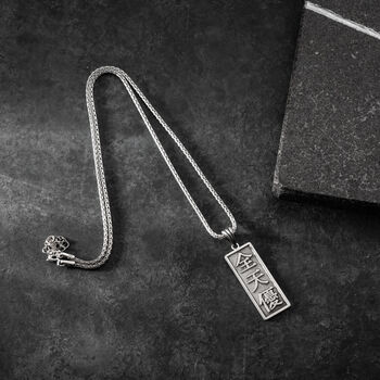 Japanese Kanji Name Necklace For Men, 7 of 8