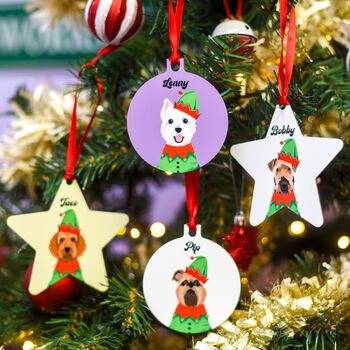 Personalised Christmas Decoration Elf Dogs, 10 of 12