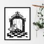 Alice In Wonderland Alice And The Looking Glass Print, thumbnail 3 of 4