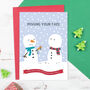 Funny Personalised 'Missing Your Face' Christmas Card, thumbnail 1 of 3